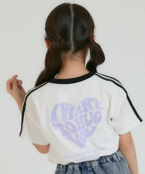 PINK-latte / ピンク ラテ Tシャツ | 【接触冷感】ハート袖ライン半袖Tシャツ | 詳細19