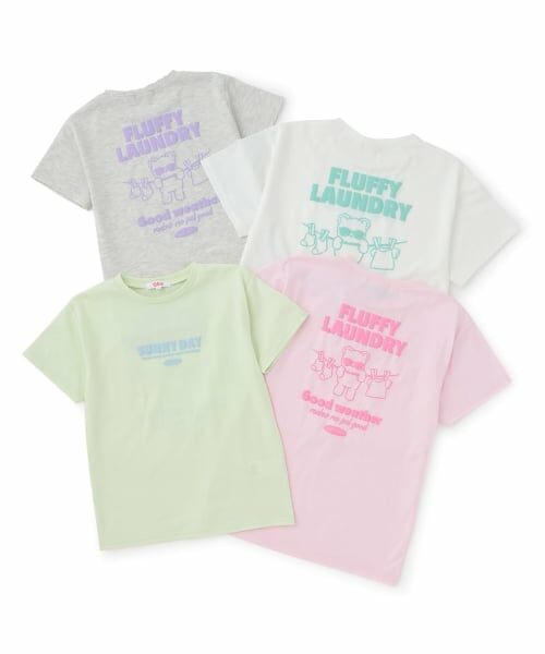 PINK-latte / ピンク ラテ Tシャツ | 【接触冷感】ランドリーくまちゃん半袖Tシャツ | 詳細6