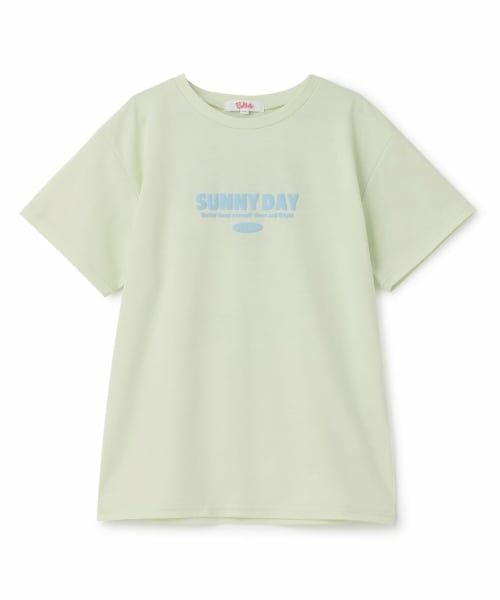 PINK-latte / ピンク ラテ Tシャツ | 【接触冷感】ランドリーくまちゃん半袖Tシャツ（ライト グリーン）