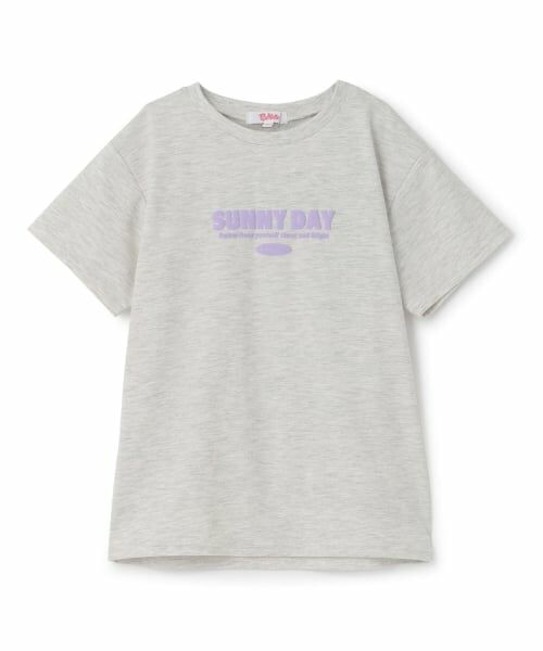 PINK-latte / ピンク ラテ Tシャツ | 【接触冷感】ランドリーくまちゃん半袖Tシャツ（シロ杢）