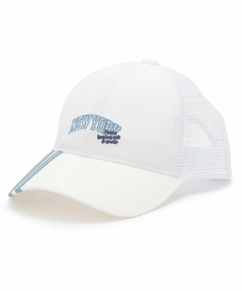 PINK-latte / ピンク ラテ キャップ | ライン入りロゴメッシュキャップ（白）