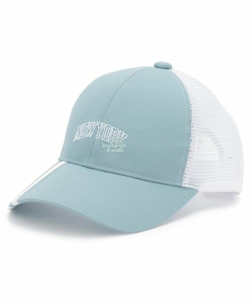 PINK-latte / ピンク ラテ キャップ | ライン入りロゴメッシュキャップ（サックス）