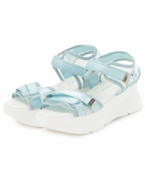 PINK-latte / ピンク ラテ サンダル | メッシュ2本ベルトサンダル（サックス）