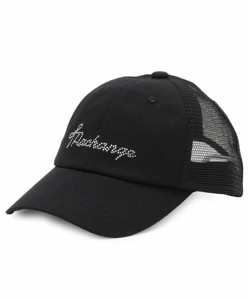 PINK-latte / ピンク ラテ キャップ | リボンストーンメッシュキャップ（黒）
