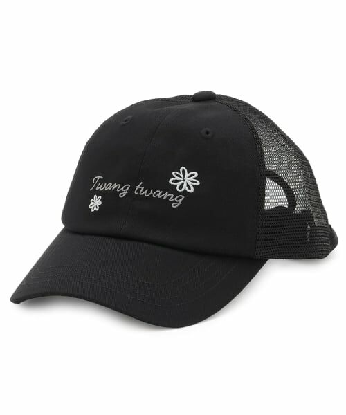 PINK-latte / ピンク ラテ キャップ | ロゴメッシュキャップ（黒）