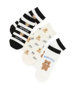 PINK-latte / ピンク ラテ ソックス | 【3足セット】クマくるぶしソックス