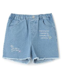PINK-latte / ピンク ラテ ショート・ハーフ・半端丈パンツ | レタリング刺しゅうショートパンツ