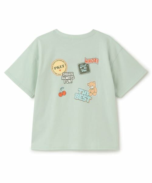 PINK-latte / ピンク ラテ Tシャツ | 【綿100%】ワッペン風半袖T | 詳細1