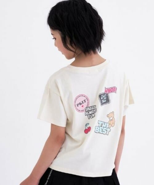 PINK-latte / ピンク ラテ Tシャツ | 【デイリープライス】【綿100%】ワッペン風半袖Tシャツ | 詳細10