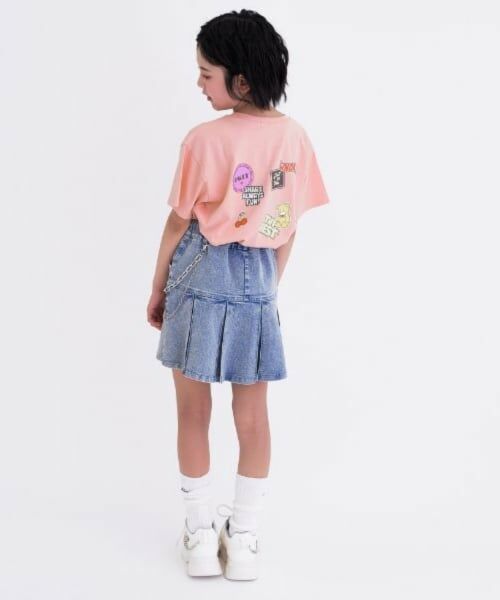 PINK-latte / ピンク ラテ Tシャツ | 【デイリープライス】【綿100%】ワッペン風半袖Tシャツ | 詳細13