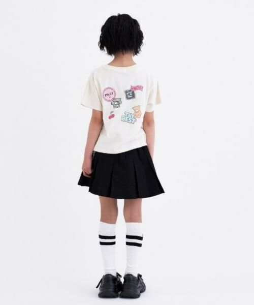 PINK-latte / ピンク ラテ Tシャツ | 【デイリープライス】【綿100%】ワッペン風半袖Tシャツ | 詳細9