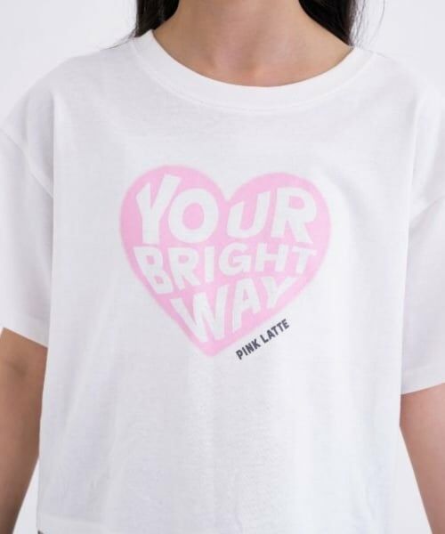 PINK-latte / ピンク ラテ Tシャツ | 【デイリープライス】【綿100%】ハートロゴプリント半袖Tシャツ | 詳細12