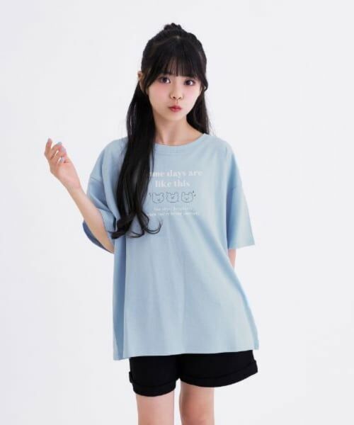 PINK-latte / ピンク ラテ Tシャツ | 【デイリープライス】【綿100%】ゆるくまイラストカラバリ半袖Tシャツ | 詳細19