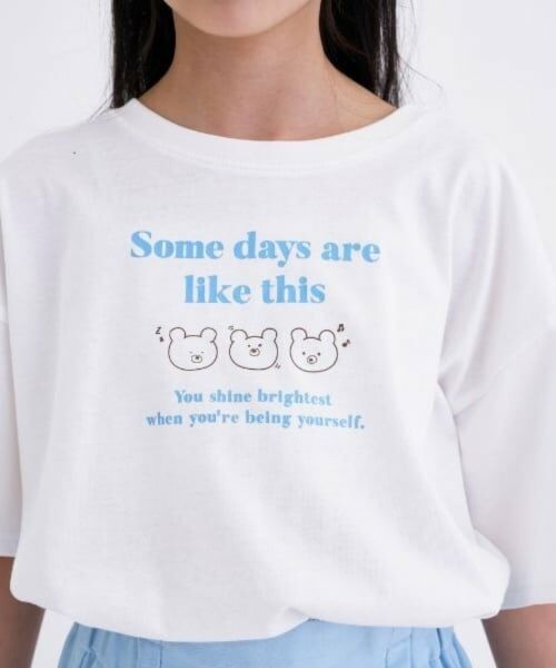 PINK-latte / ピンク ラテ Tシャツ | 【デイリープライス】【綿100%】ゆるくまイラストカラバリ半袖Tシャツ | 詳細8