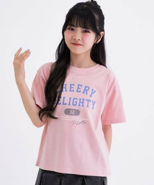 PINK-latte / ピンク ラテ Tシャツ | 【デイリープライス】【綿100%】カレッジプリント半袖Tシャツ | 詳細10