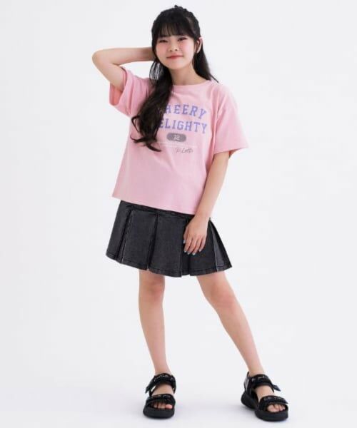 PINK-latte / ピンク ラテ Tシャツ | 【デイリープライス】【綿100%】カレッジプリント半袖Tシャツ | 詳細9