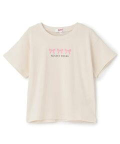 PINK-latte / ピンク ラテ Tシャツ | 【綿100%】フロッキー半袖T