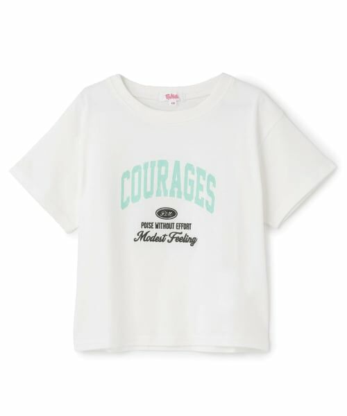 PINK-latte / ピンク ラテ Tシャツ | 【綿100%】かすれカレッジ半袖T | 詳細17