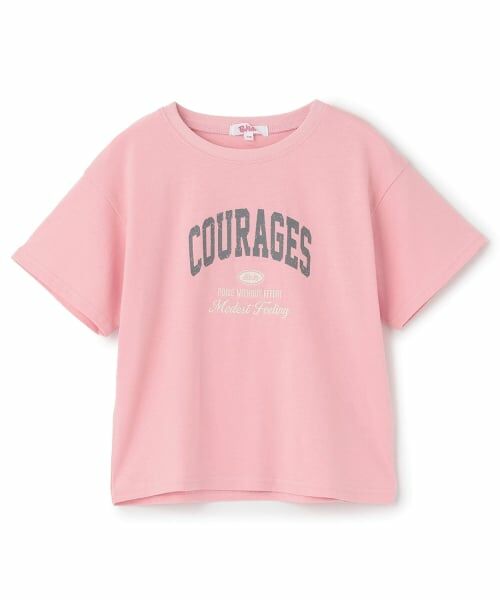 PINK-latte / ピンク ラテ Tシャツ | 【綿100%】かすれカレッジ半袖T | 詳細18