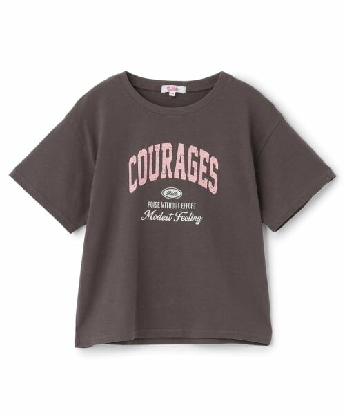 PINK-latte / ピンク ラテ Tシャツ | 【綿100%】かすれカレッジ半袖T | 詳細19
