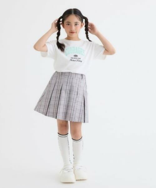 PINK-latte / ピンク ラテ Tシャツ | 【綿100%】かすれカレッジ半袖T | 詳細8