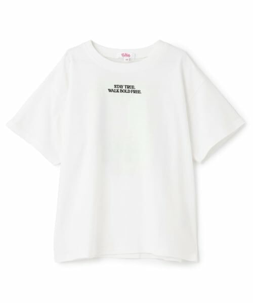 PINK-latte / ピンク ラテ Tシャツ | 【綿100%】くまちゃん半袖T(オフ ホワイト)