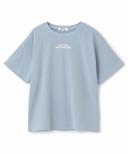 PINK-latte / ピンク ラテ Tシャツ | 【綿100%】くまちゃん半袖T(サックス)