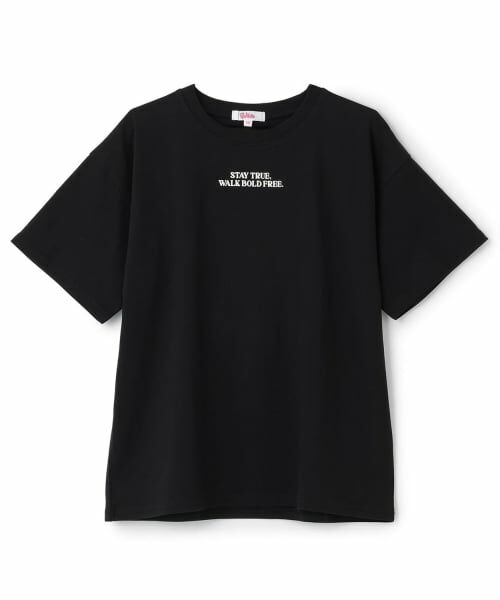 PINK-latte / ピンク ラテ Tシャツ | 【綿100%】くまちゃん半袖T(黒)