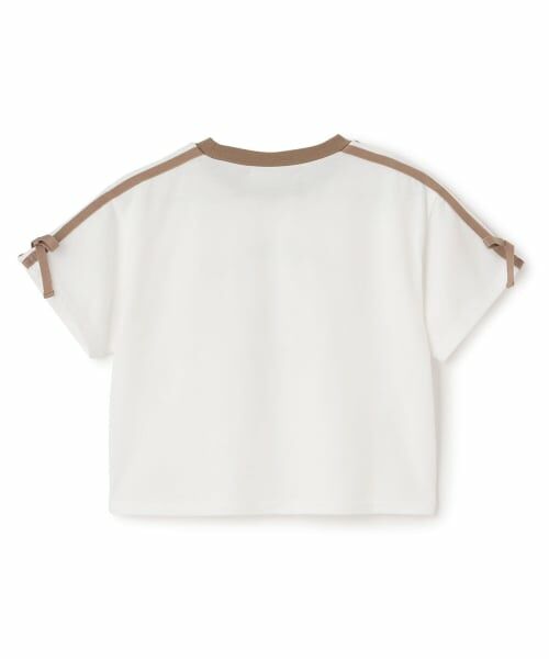 PINK-latte / ピンク ラテ Tシャツ | 【サーティワン】【接触冷感】袖ラインリボン半袖Tシャツ | 詳細1
