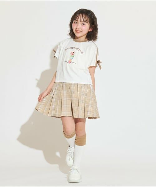 PINK-latte / ピンク ラテ Tシャツ | 【サーティワン】【接触冷感】袖ラインリボン半袖Tシャツ | 詳細11