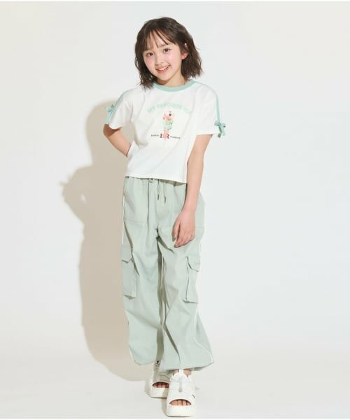 PINK-latte / ピンク ラテ Tシャツ | 【サーティワン】【接触冷感】袖ラインリボン半袖Tシャツ | 詳細13