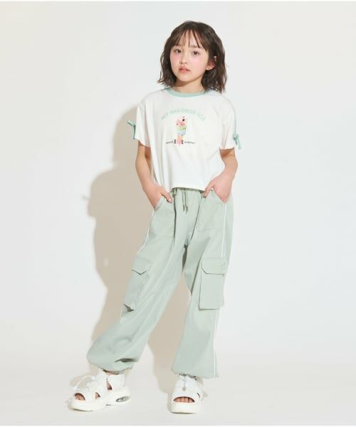 PINK-latte / ピンク ラテ Tシャツ | 【サーティワン】【接触冷感】袖ラインリボン半袖Tシャツ | 詳細14