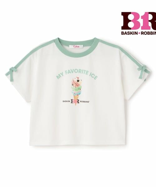 PINK-latte / ピンク ラテ Tシャツ | 【サーティワン】【接触冷感】袖ラインリボン半袖Tシャツ | 詳細9