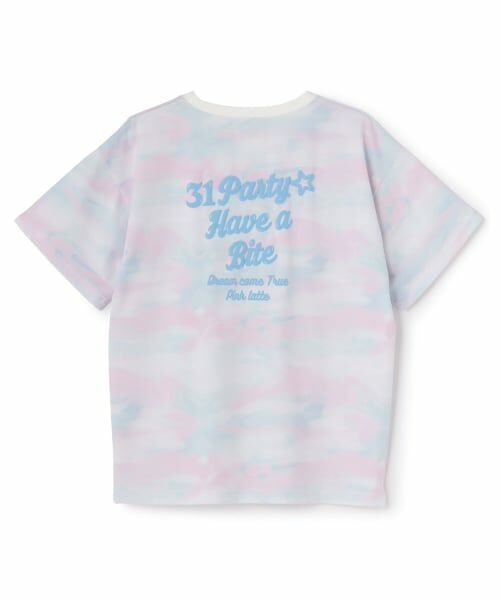 PINK-latte / ピンク ラテ Tシャツ | 【サーティワン】【接触冷感】マーブル柄ビッグ半袖Tシャツ | 詳細1