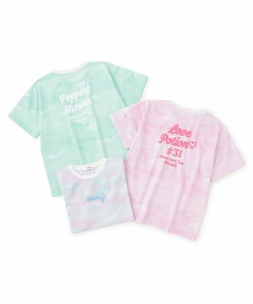 PINK-latte / ピンク ラテ Tシャツ | 【サーティワン】【接触冷感】マーブル柄ビッグ半袖Tシャツ | 詳細10