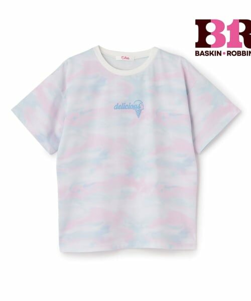 PINK-latte / ピンク ラテ Tシャツ | 【サーティワン】【接触冷感】マーブル柄ビッグ半袖Tシャツ | 詳細11