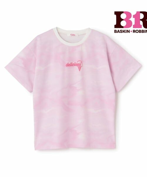 PINK-latte / ピンク ラテ Tシャツ | 【サーティワン】【接触冷感】マーブル柄ビッグ半袖Tシャツ | 詳細12