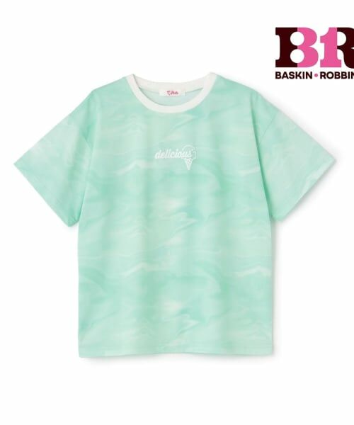 PINK-latte / ピンク ラテ Tシャツ | 【サーティワン】【接触冷感】マーブル柄ビッグ半袖Tシャツ | 詳細13