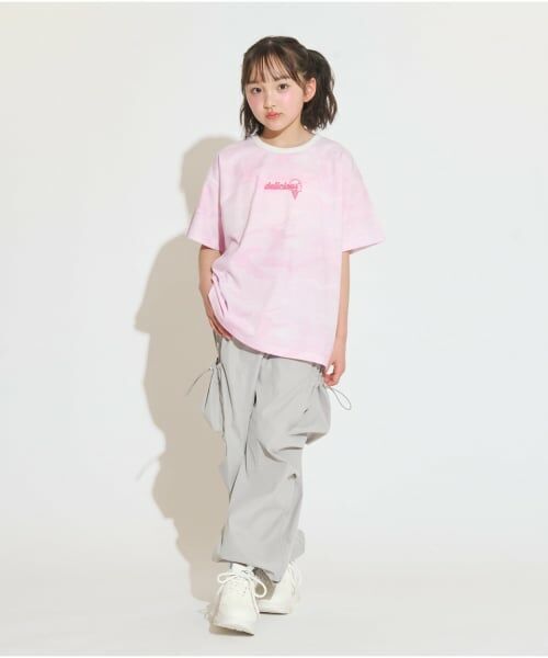 PINK-latte / ピンク ラテ Tシャツ | 【サーティワン】【接触冷感】マーブル柄ビッグ半袖Tシャツ | 詳細17