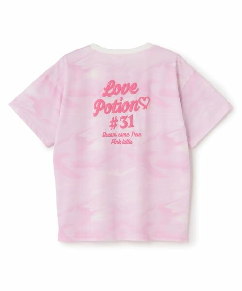PINK-latte / ピンク ラテ Tシャツ | 【サーティワン】【接触冷感】マーブル柄ビッグ半袖Tシャツ | 詳細2