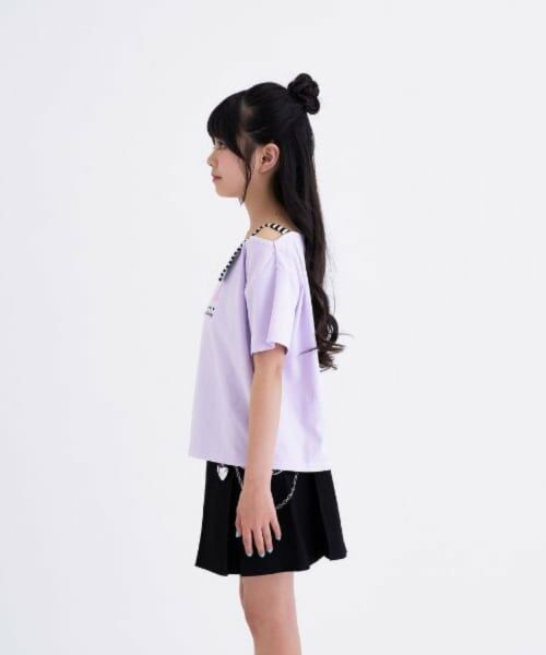 PINK-latte / ピンク ラテ Tシャツ | 【接触冷感】アシンメトリー肩あき半袖T | 詳細10