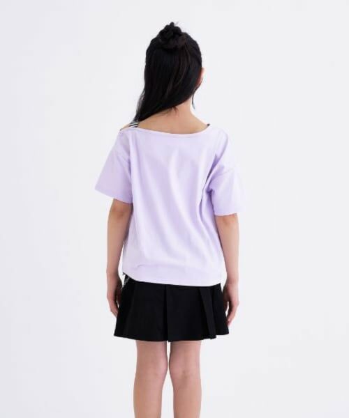 PINK-latte / ピンク ラテ Tシャツ | 【接触冷感】アシンメトリー肩あき半袖T | 詳細11
