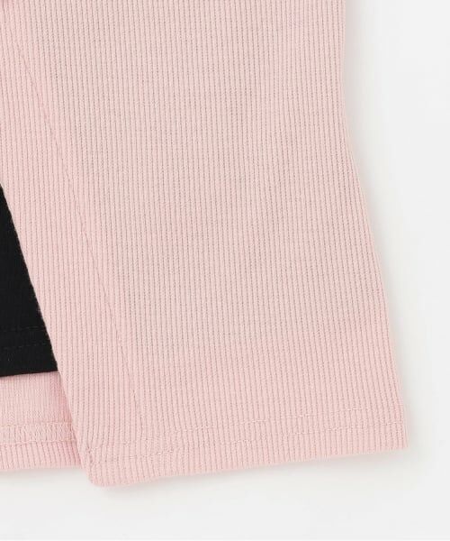 PINK-latte / ピンク ラテ Tシャツ | テレコレースアップ刺しゅう半袖トップス | 詳細4
