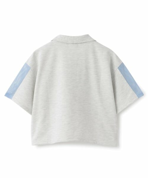 PINK-latte / ピンク ラテ Tシャツ | 袖メッシュハーフジップ半袖Tシャツ2 | 詳細13