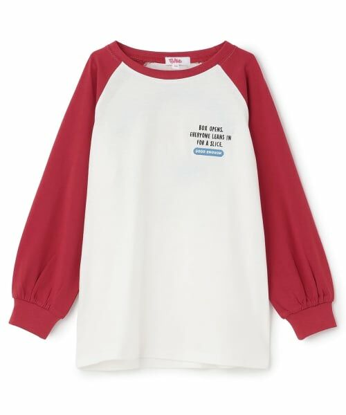PINK-latte / ピンク ラテ Tシャツ | 【綿100%】さがらチュニックロンT(赤)