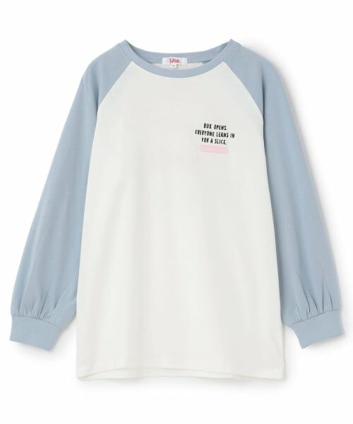 PINK-latte / ピンク ラテ Tシャツ | 【綿100%】さがらチュニックロンT(サックス)