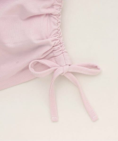 PINK-latte / ピンク ラテ Tシャツ | ラインストーン脇ドロストTシャツ | 詳細4