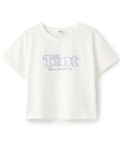 PINK-latte / ピンク ラテ Tシャツ | 【接触冷感】サイドドロストアップリケ半袖T