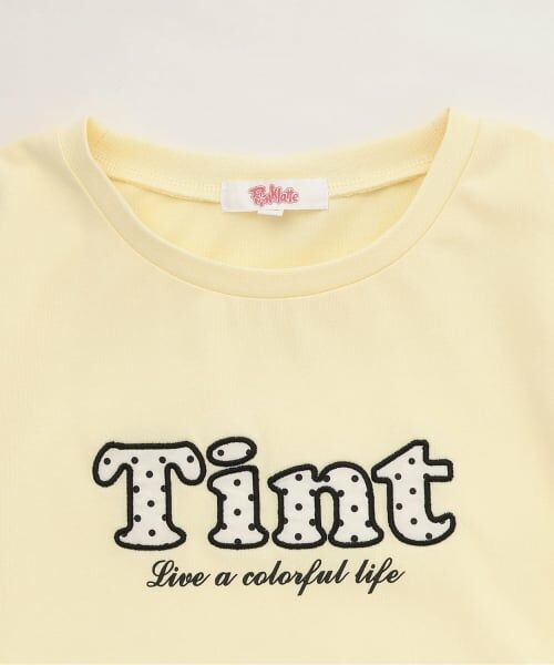 PINK-latte / ピンク ラテ Tシャツ | 【接触冷感】サイドドロストアップリケ半袖T | 詳細2