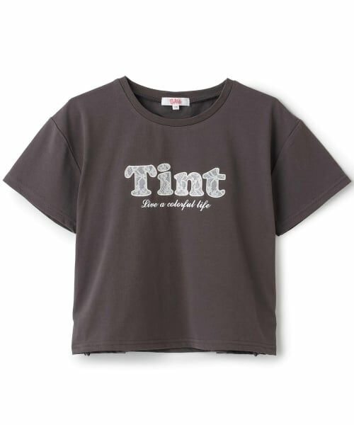 PINK-latte / ピンク ラテ Tシャツ | 【接触冷感】サイドドロストアップリケ半袖T | 詳細24